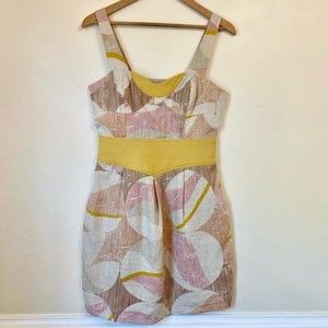 Lauren Moffatt Anthropologie Linen Print Dress